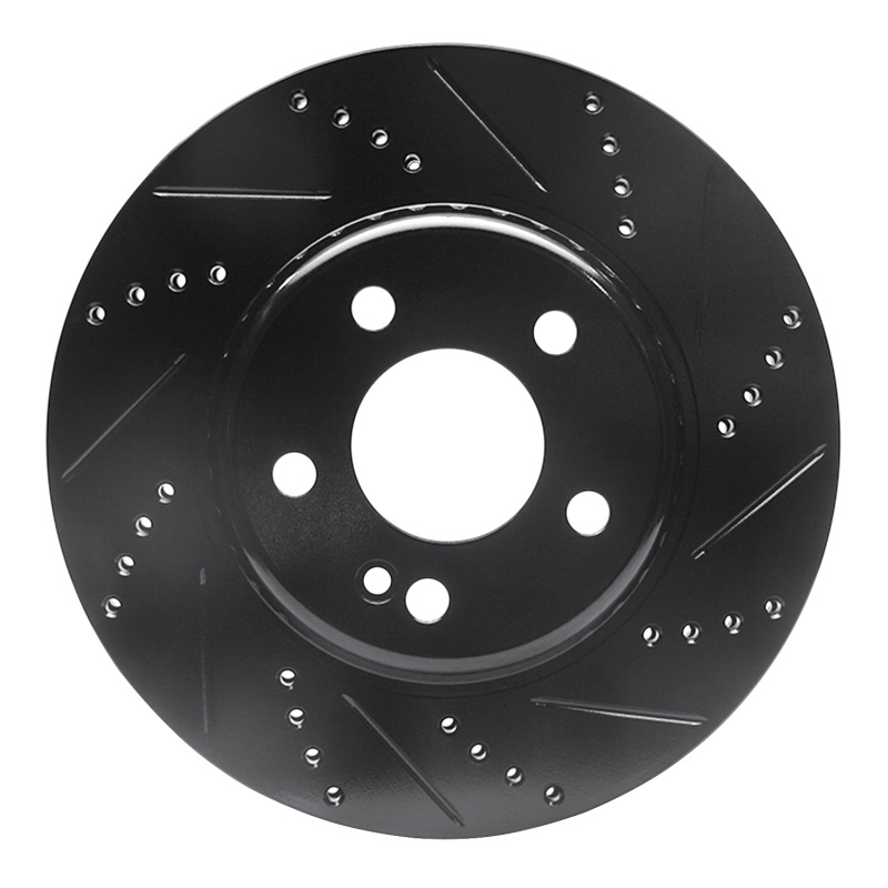 Mercedes-Benz C350E Brake Rotor (1) - Rear Right - R1 Concepts - Drilled & Slotted - Black - `15-`23 Mercedes-Benz C350E Brake Rotor (1) - Rear Right - R1 Concepts - Drilled & Slotted - Black - `15-`23